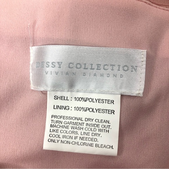 New Dessy Collection Cowl Neck Charmeuse Gown - Picture 7 of 10